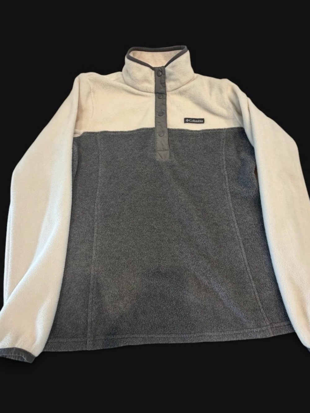 Columbia Gray and Cream Half-Snap Fleece